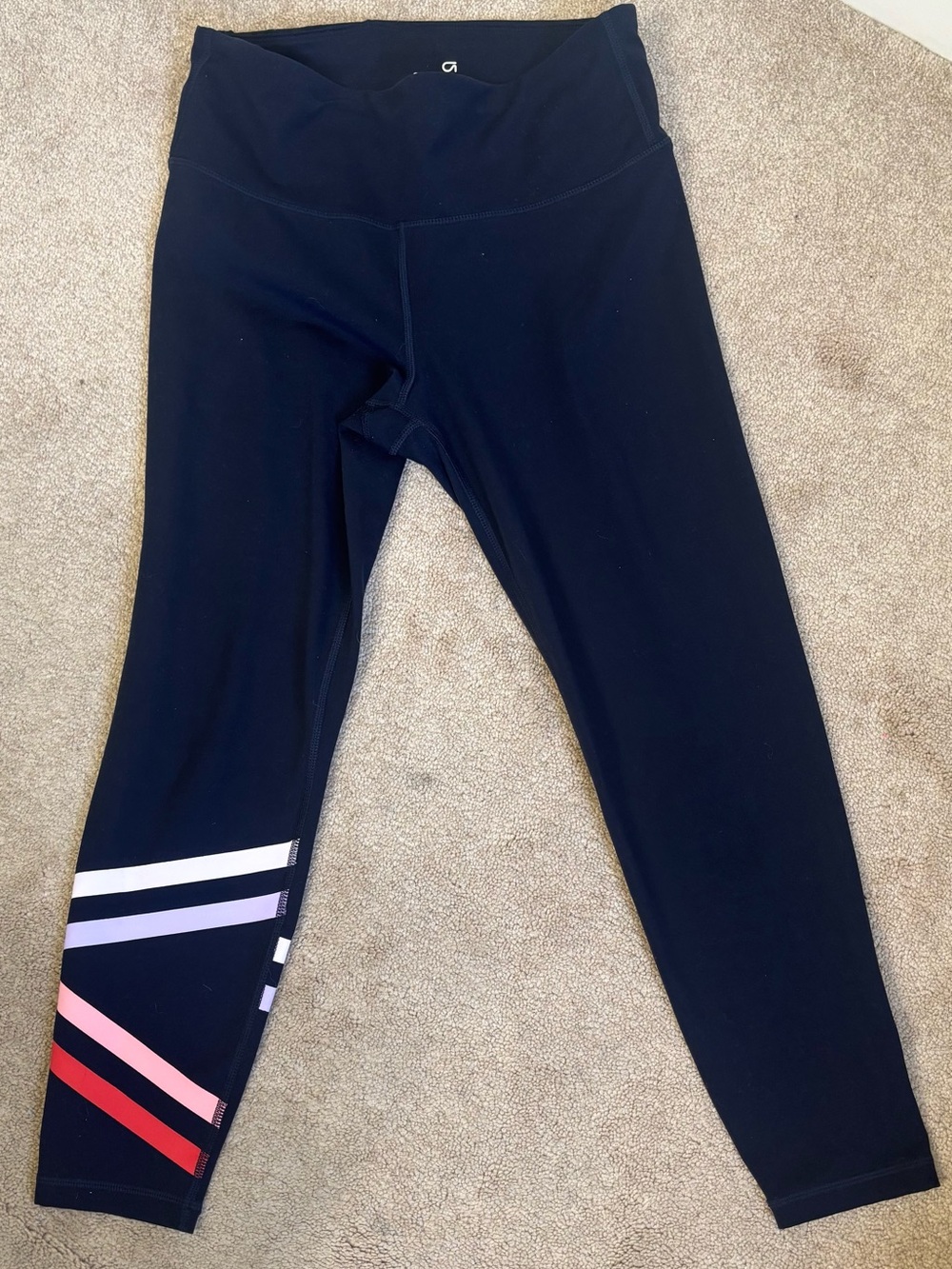 Gap Fit Pants Leggings Women's Size Medium Run Workout NWOT Navy Blue Capri